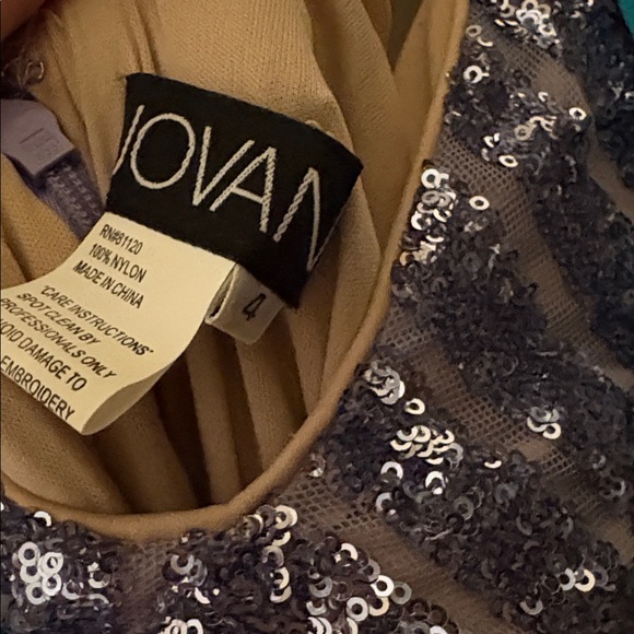 Jovani Silver Sequin Prom Dress - Picture 4 of 6